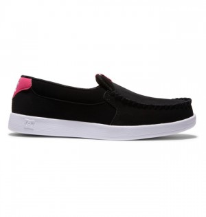 Tenisky DC Shoes Villain Slip On Damske Čierne Ruzove | 046579BLS