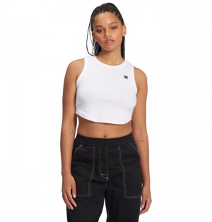 Tricko DC Shoes Boyfriend Crop Tank Top Damske Biele | 927438OBI