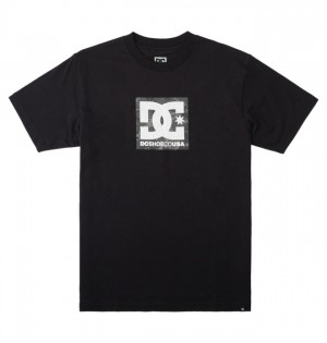 Tricko DC Shoes DC Square Star Fill Panske Čierne Čierne Maskacove | 375849VRD