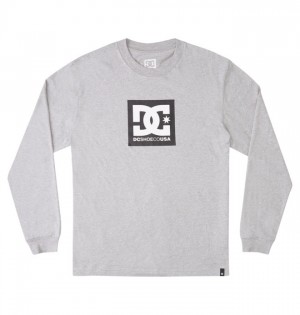 Tricko DC Shoes DC Square Star Long Sleeve Panske Siva | 026458ORV