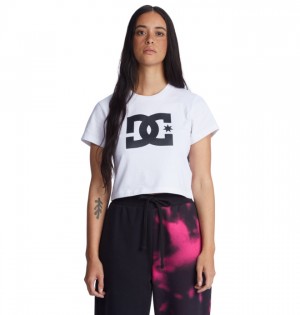 Tricko DC Shoes Star Cropped Damske Biele | 379140SXE