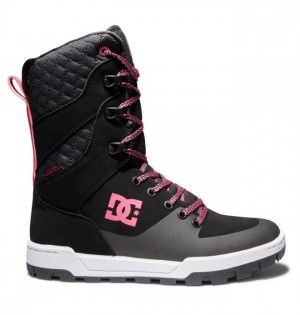Zimne Topanky DC Shoes Nadene High Leg Damske Čierne Biele Ruzove | 716238LSM
