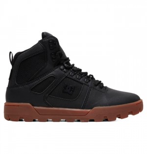 Zimne Topanky DC Shoes Pure Hi Weather Resistant Panske Čierne | 912473YAJ
